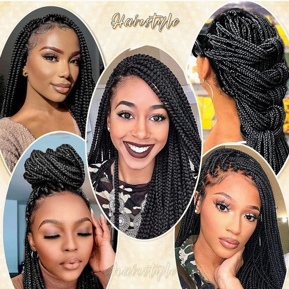 Jinn Republic 30" Lace Front Knotless Women Synthetic Hair Box Braided Wig - NIB - Picture 3 of 7